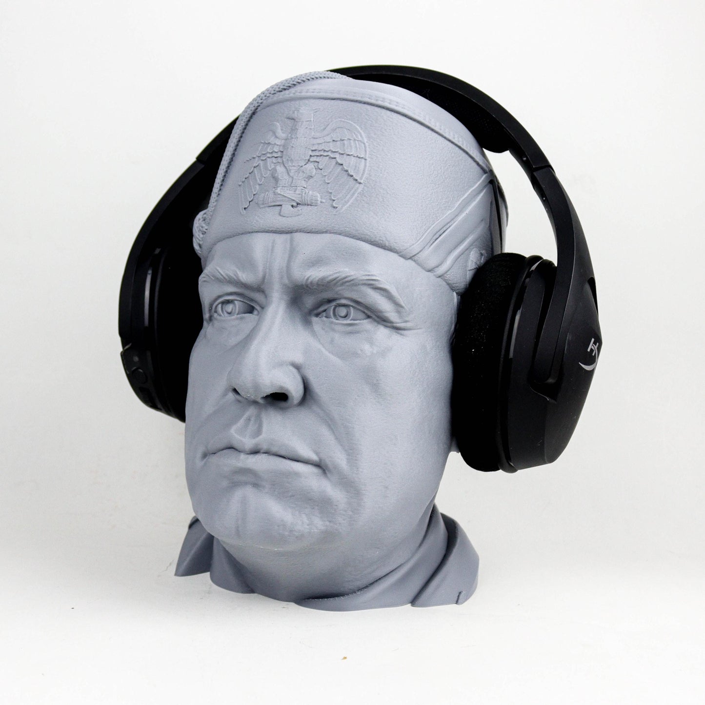 Benito Mussolini Bust, Il Duce Statue, Former Prime Minister of Italy Headphone Decor