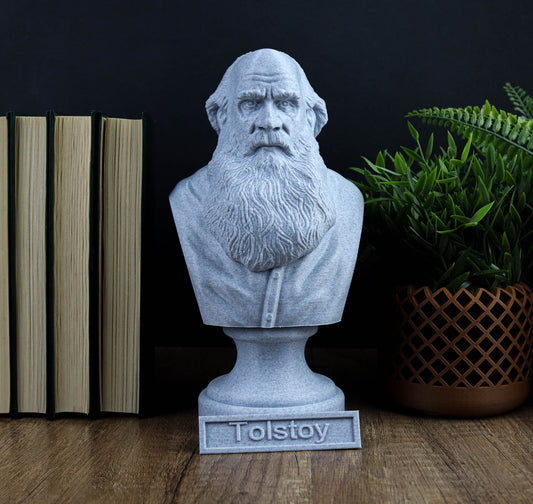 Leo Tolstoy Bust, Renaissance Polymath Statue, Sculpture Decoration, Home Decor