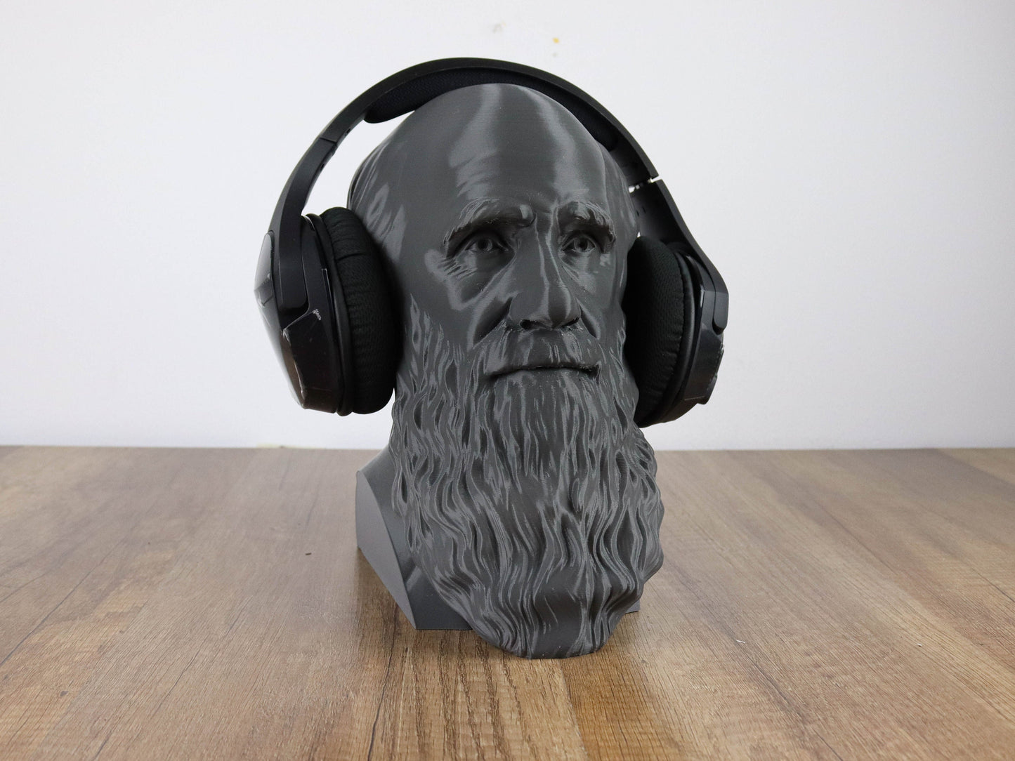 Charles Darwin Headphone Holder, Desktop Decor Headphone stand, Gaming Accessories