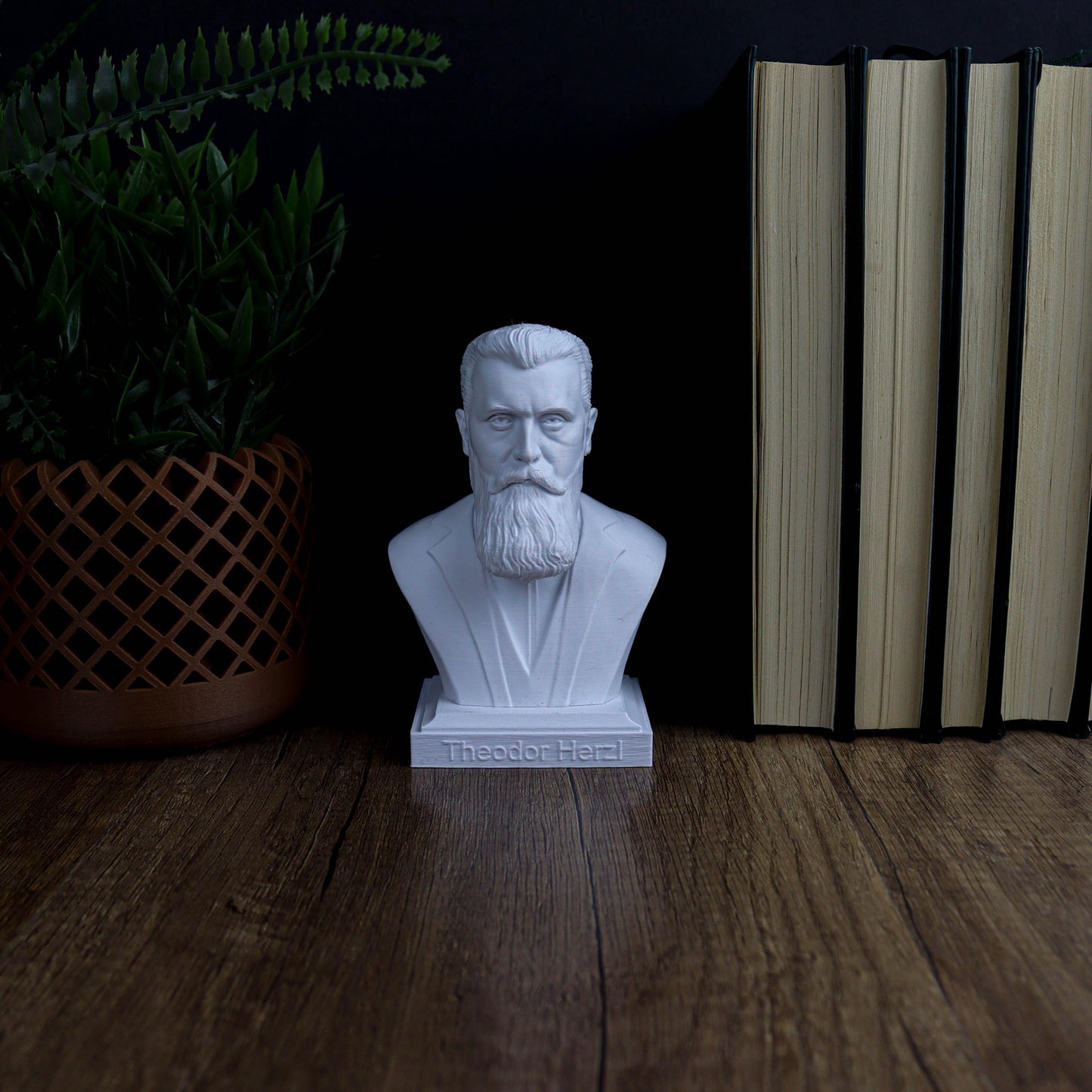 Theodor Herzl Bust, Visionary of Modern Zionism, Historical Home Decor