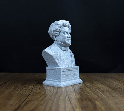 Alexander Dumas bust, French writer sculpture