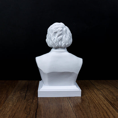 Honoré de Balzac Bust, French Writer Sculpture for Bookshelf & Literary Decor