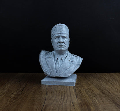 Benito Mussolini Bust, Il Duce Statue, Former Prime Minister of Italy