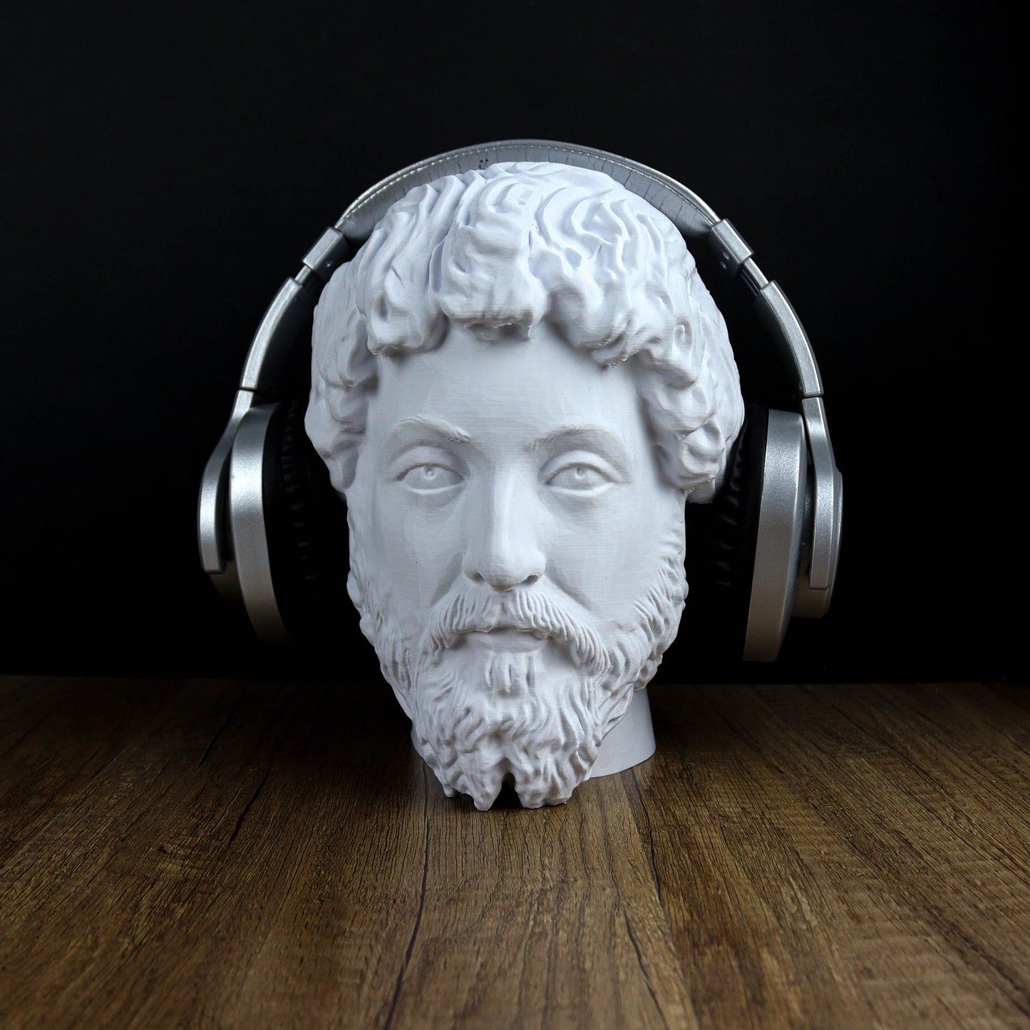 Marcus Aurelius Headphone Holder, Head Statue, Desktop Decor Headphone Stand, Bust