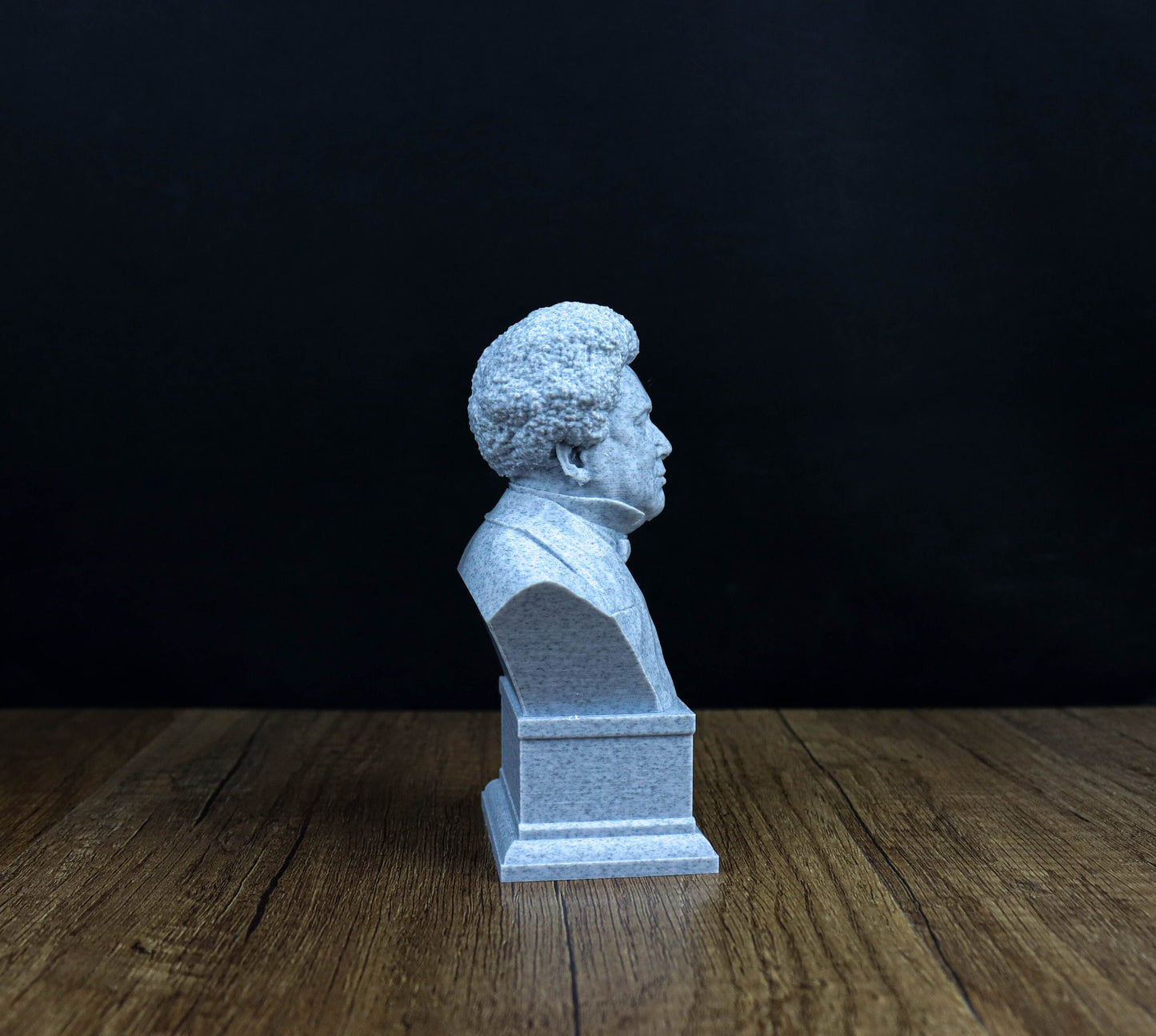 Alexander Dumas bust, French writer sculpture