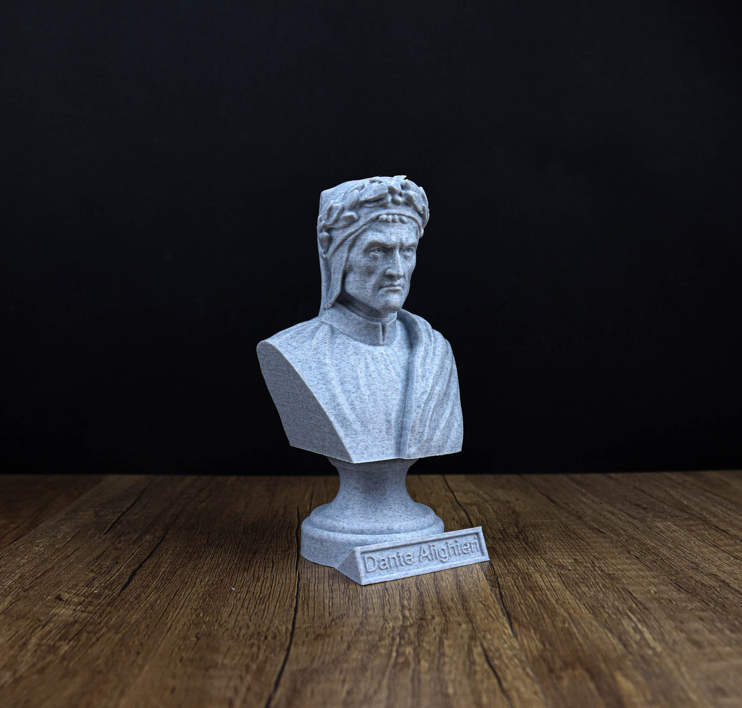 Dante Alighieri Bust, Italian Poet Sculpture Active