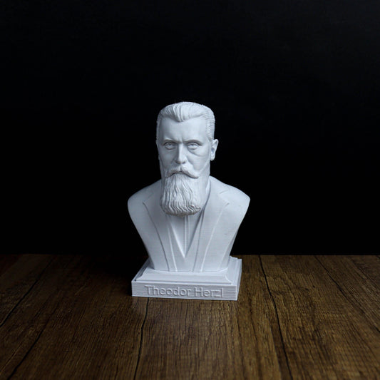 Theodor Herzl Bust, Visionary of Modern Zionism, Historical Home Decor