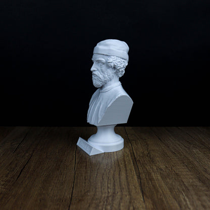 Donatello Bust, Famous Italian Sculptor of the Renaissance Period, Bookshelf Decor