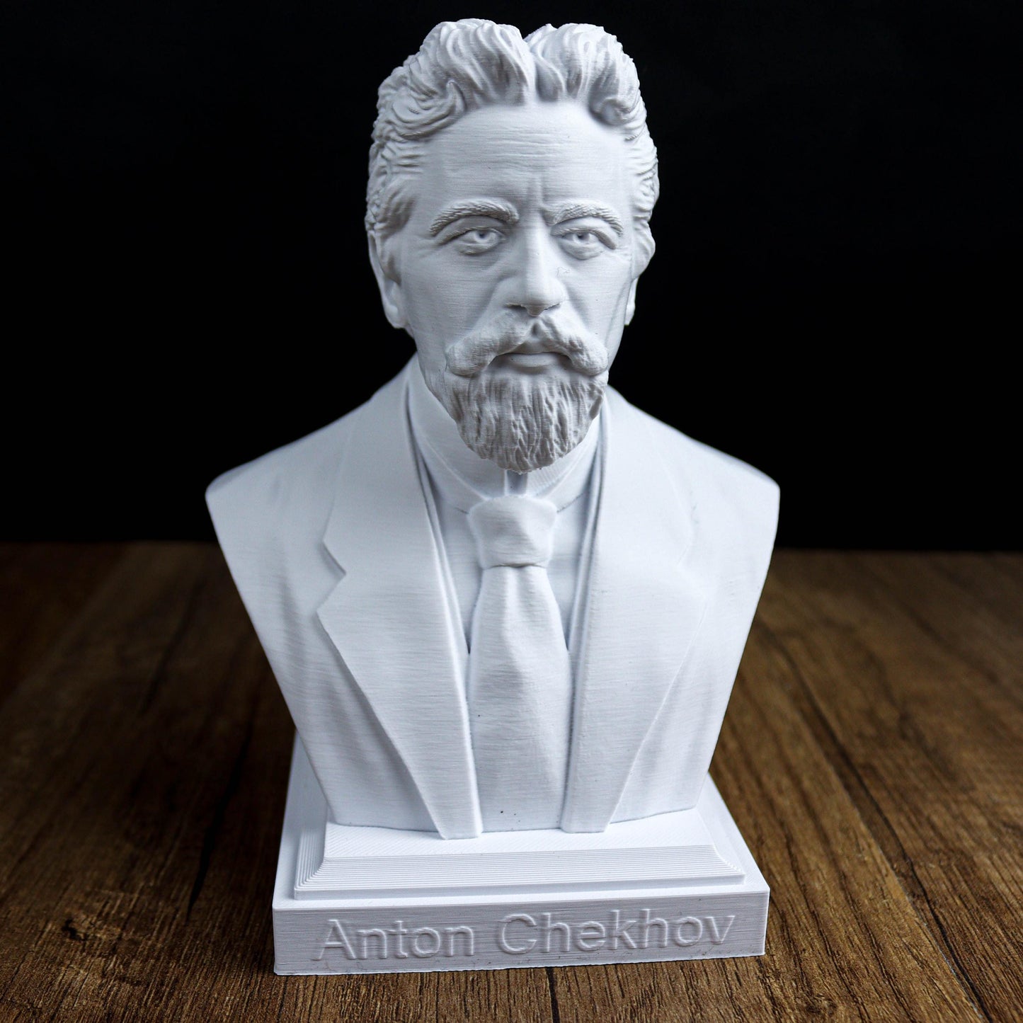 Anton Chekhov Bust, Russian Writer Sculpture, Bookshelf Decor for Literature Lovers