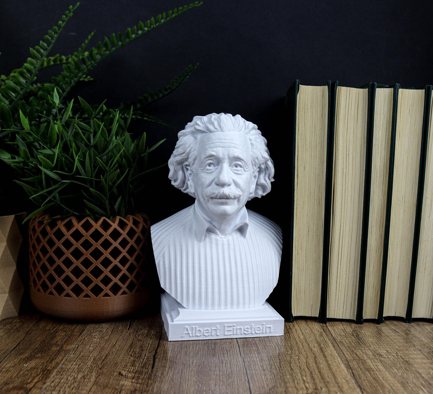 Albert Einstein Bust, German Physicist and Mathematician Desktop Statue
