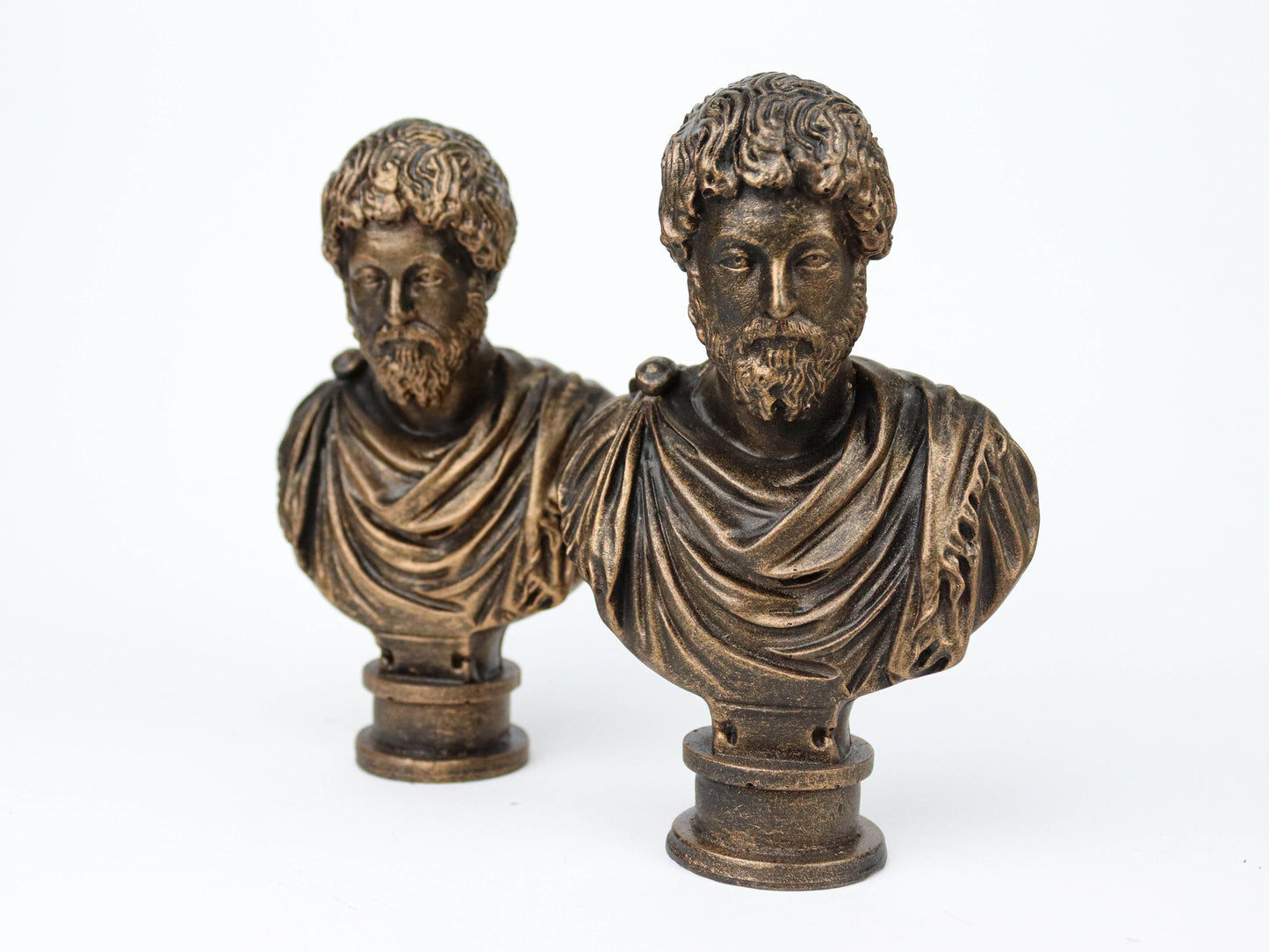 Statue of Marcus Aurelius Weathered/Aged 3d Bust Sculpture, Roman Statuette Decor