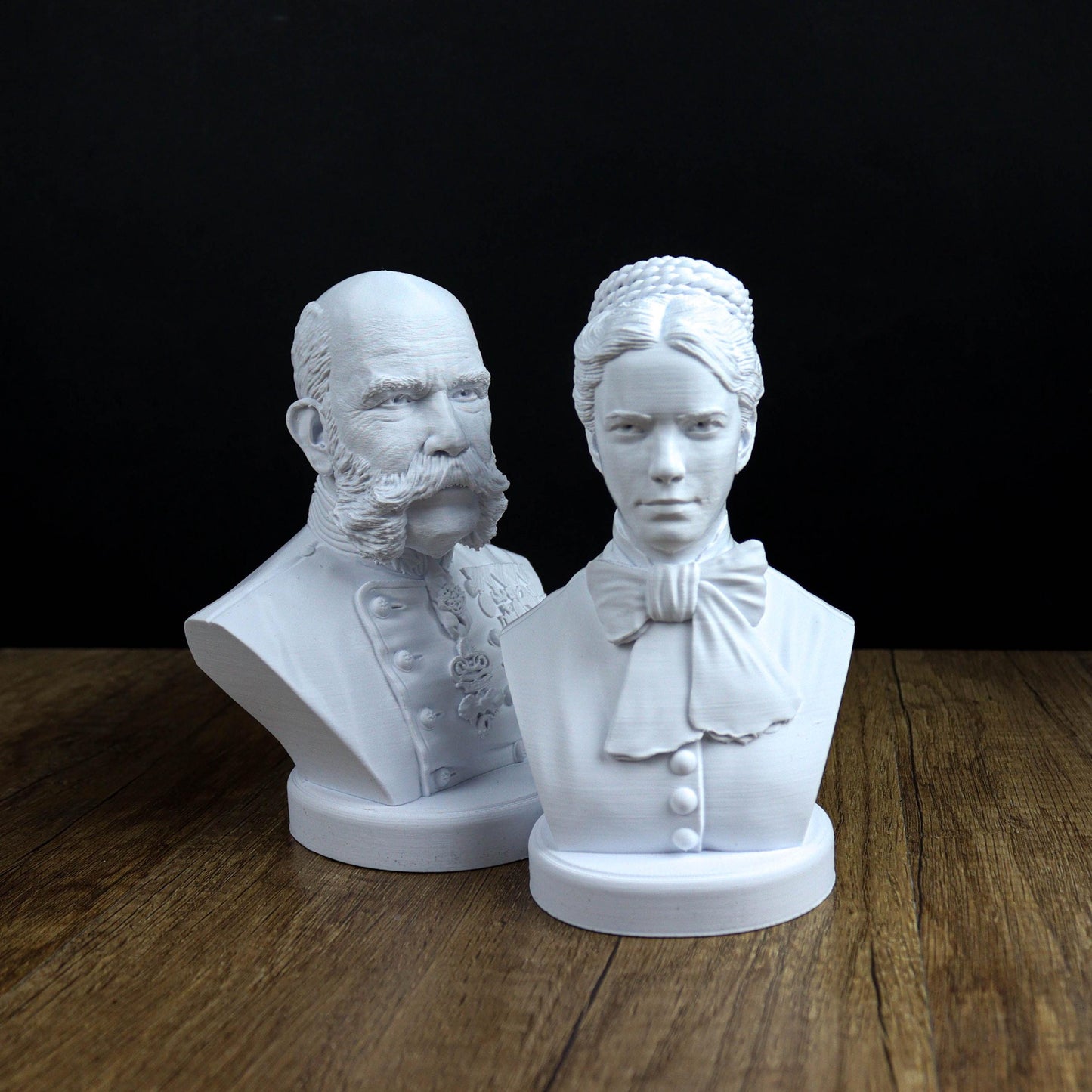 Empress Elisabeth Sisi of Austria and Franz Joseph I Statues