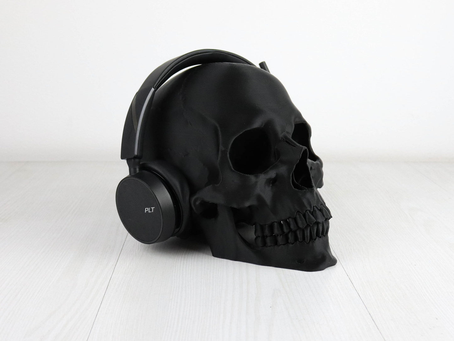 Human Skull Headphone Holder, Skull Horror Decor Headphone stand