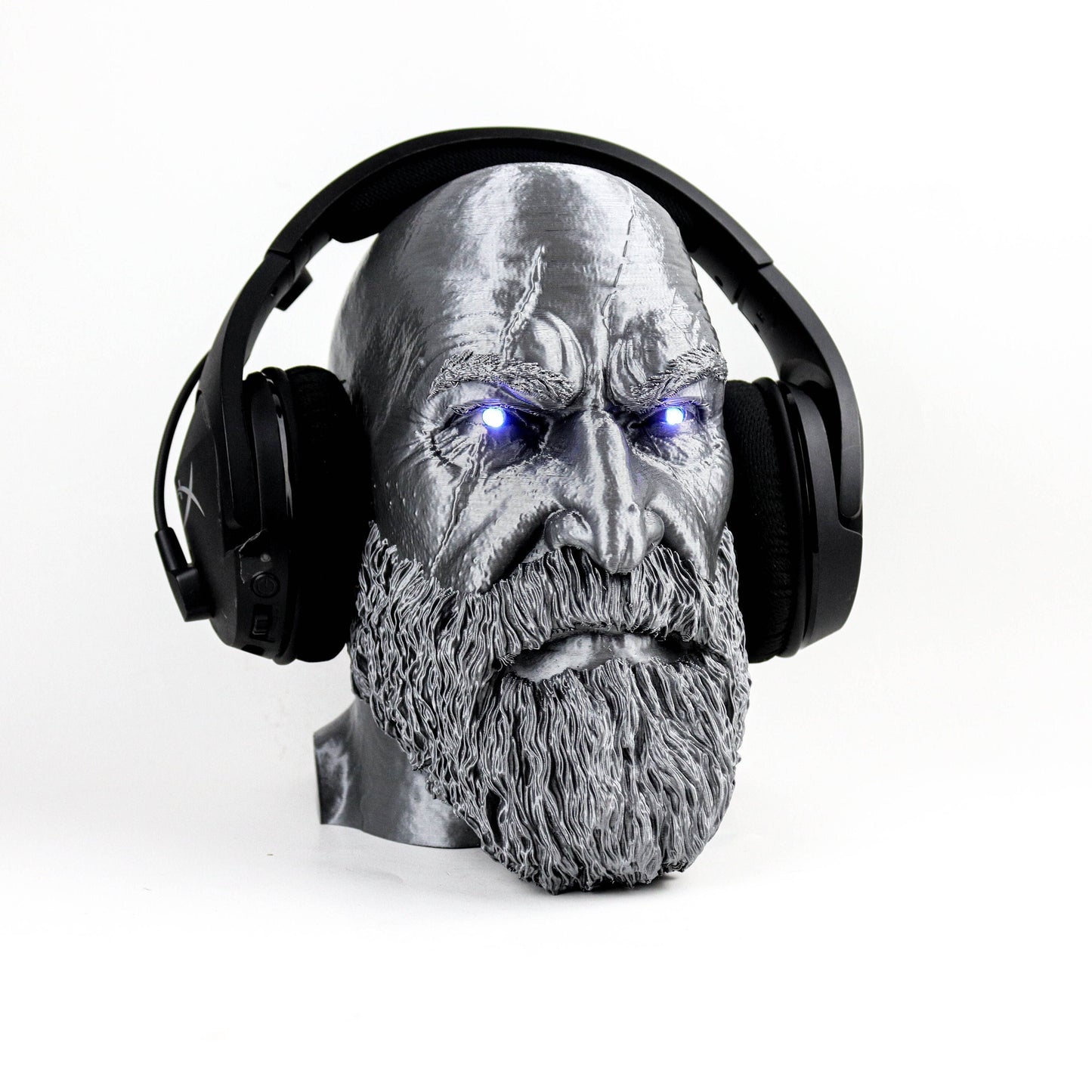 God of War Headphone Stand, Kratos Headphone Holder, Ragnarok Head, Gift for Gamer