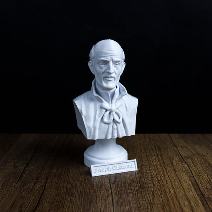 Joseph Calasanz Bust, Patron Saint of Education Statue for Bookshelf & Home Decor