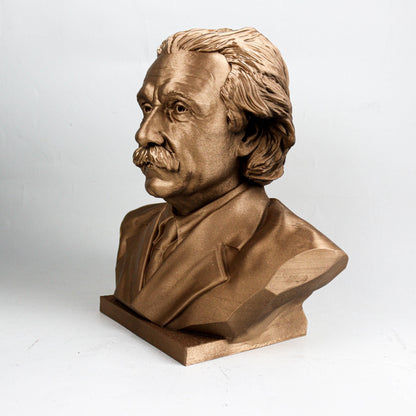 Albert Einstein 10"/25cm Bronze Painted Bust, German Physicist and Mathematician Desktop Statue