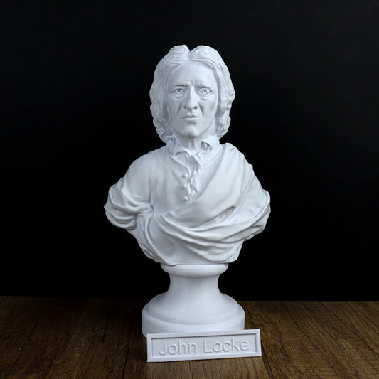 John Locke Bust, English English philosopher Statue, Sculpture Decoration
