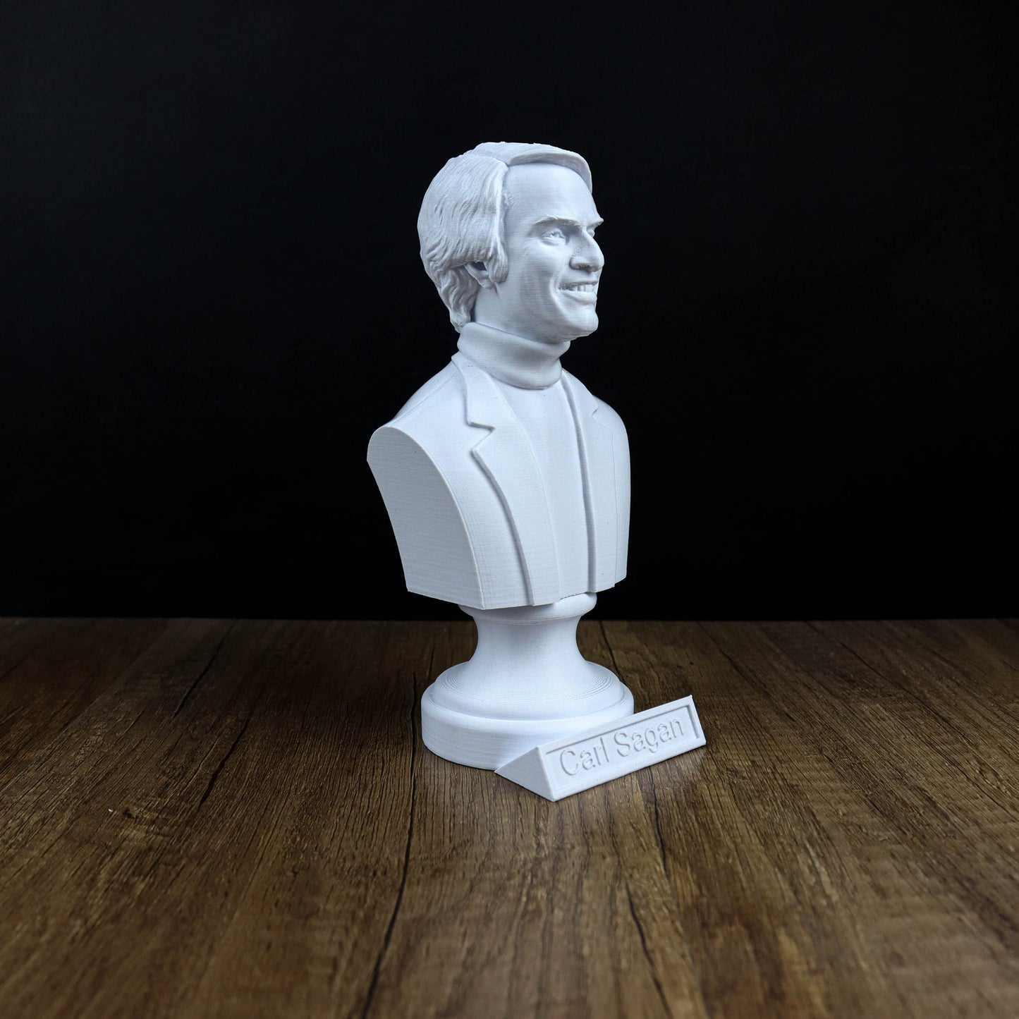 Carl Sagan Bust, American Astronomer Sculpture, Cosmologist Author Statue