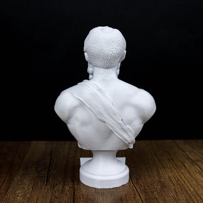 Lucretius bust, Roman philosopher statue, classical decor