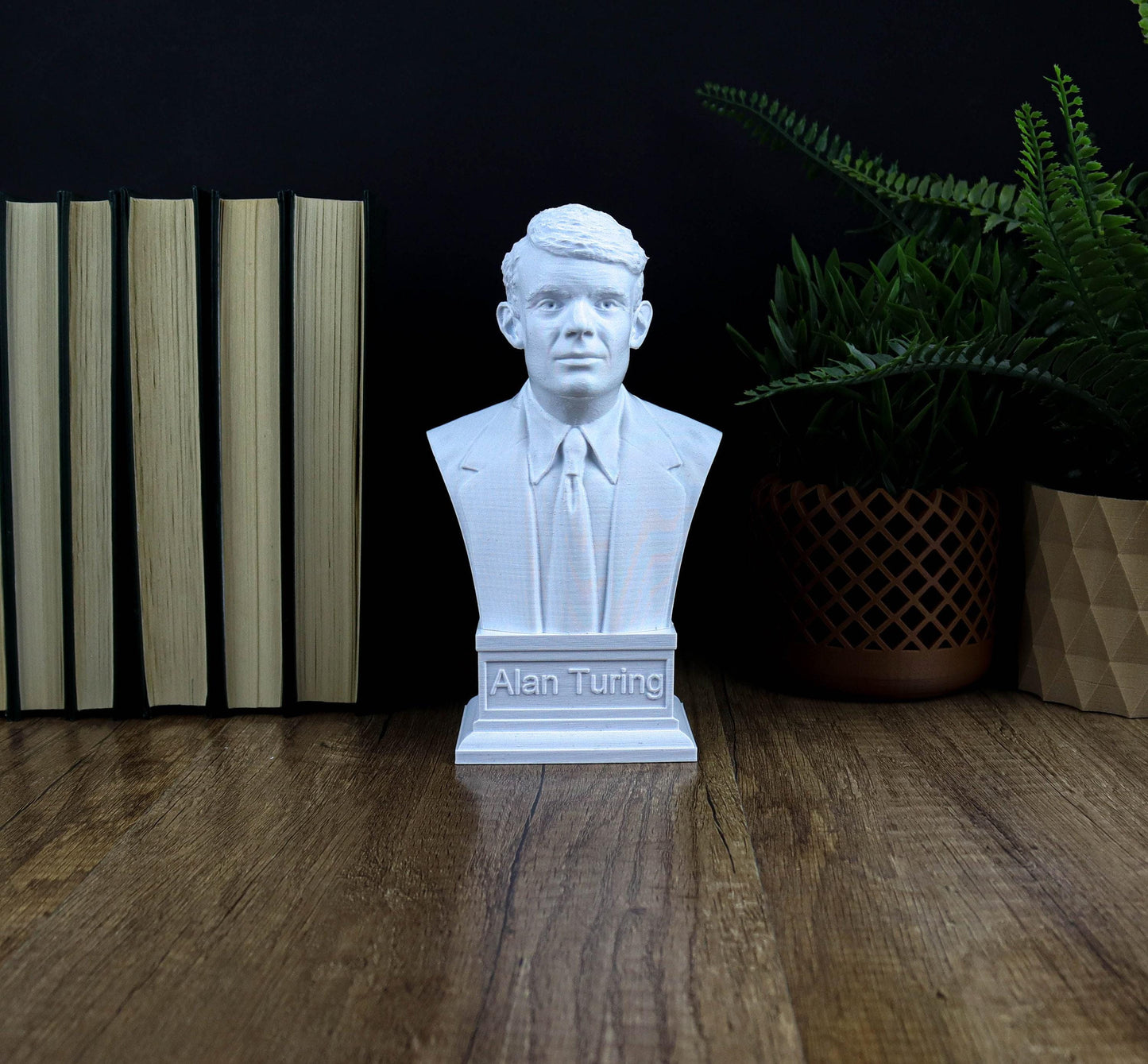 Alan Turing Bust, Enigma Codebreaker Statue, World War II Hero Sculpture
