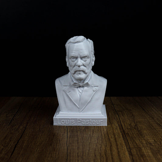 Louis Pasteur Bust, Scientist Statue for Bookshelf Decor, Microbiology Pioneer Gift, Home Decoration for Science Lovers