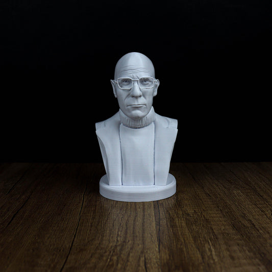 Michel Foucault Bust, French Historian and Philosopher Statue