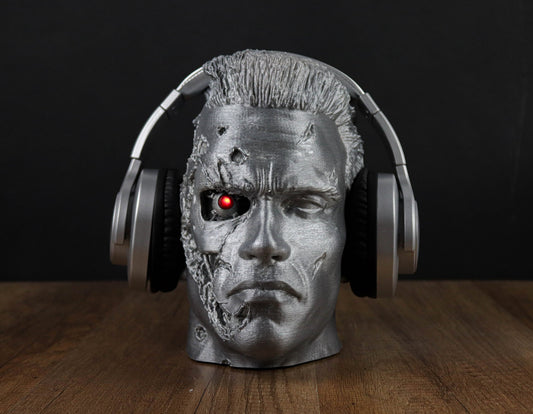Terminator T-800 LED Bust, Arnold Schwarzenegger Headphone Holder