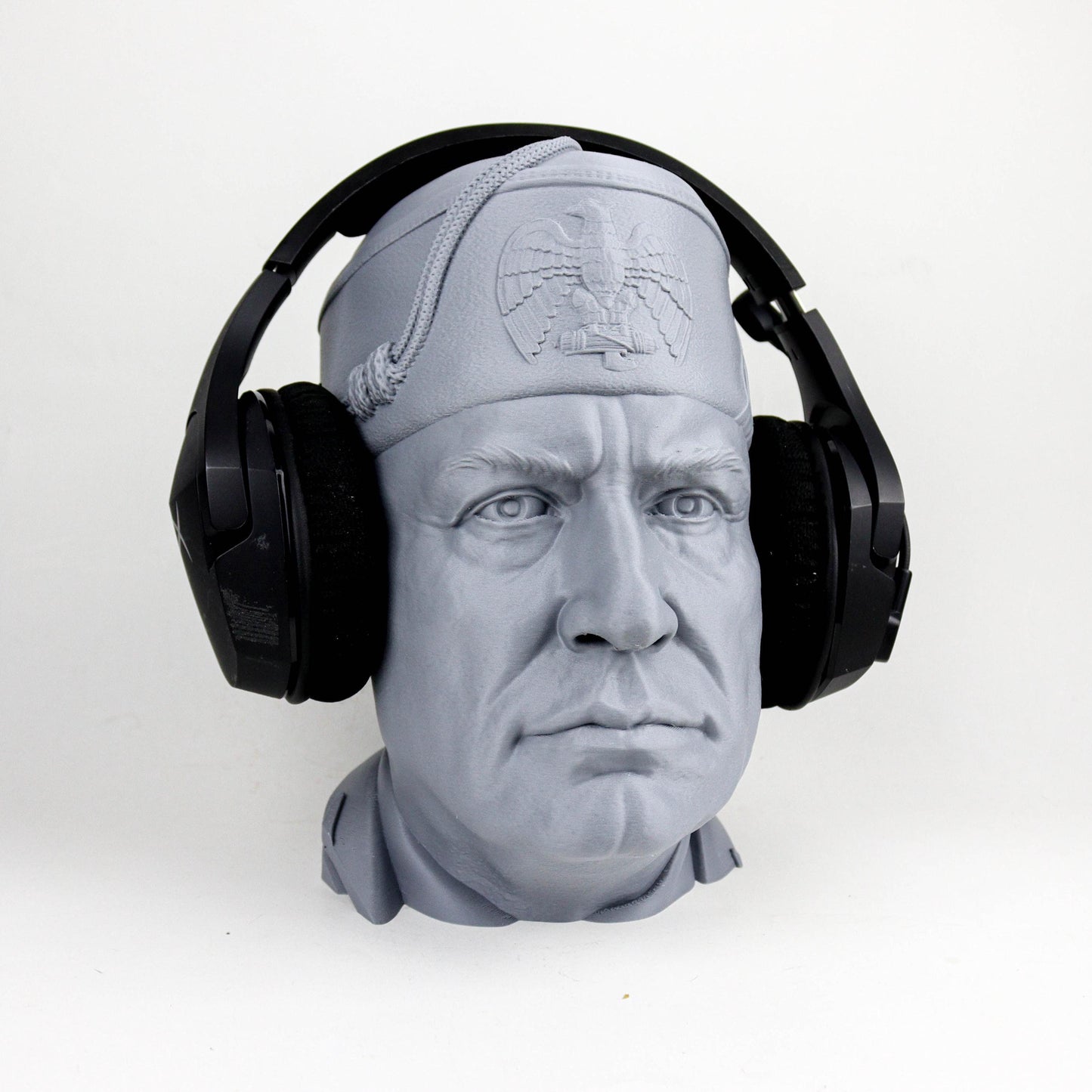 Benito Mussolini Bust, Il Duce Statue, Former Prime Minister of Italy Headphone Decor