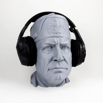 Benito Mussolini Bust, Il Duce Statue, Former Prime Minister of Italy Headphone Decor
