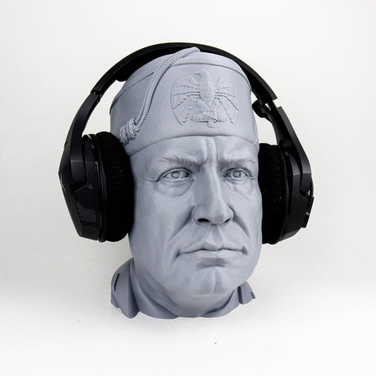 Benito Mussolini Bust, Il Duce Statue, Former Prime Minister of Italy Headphone Decor