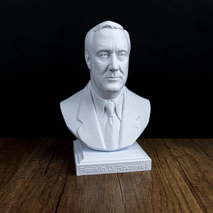 Franklin D. Roosevelt Bust, 32nd U.S. President Sculpture