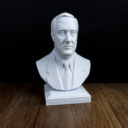 Franklin D. Roosevelt Bust, 32nd U.S. President Sculpture