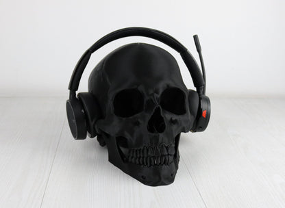 Human Skull Headphone Holder, Skull Horror Decor Headphone stand