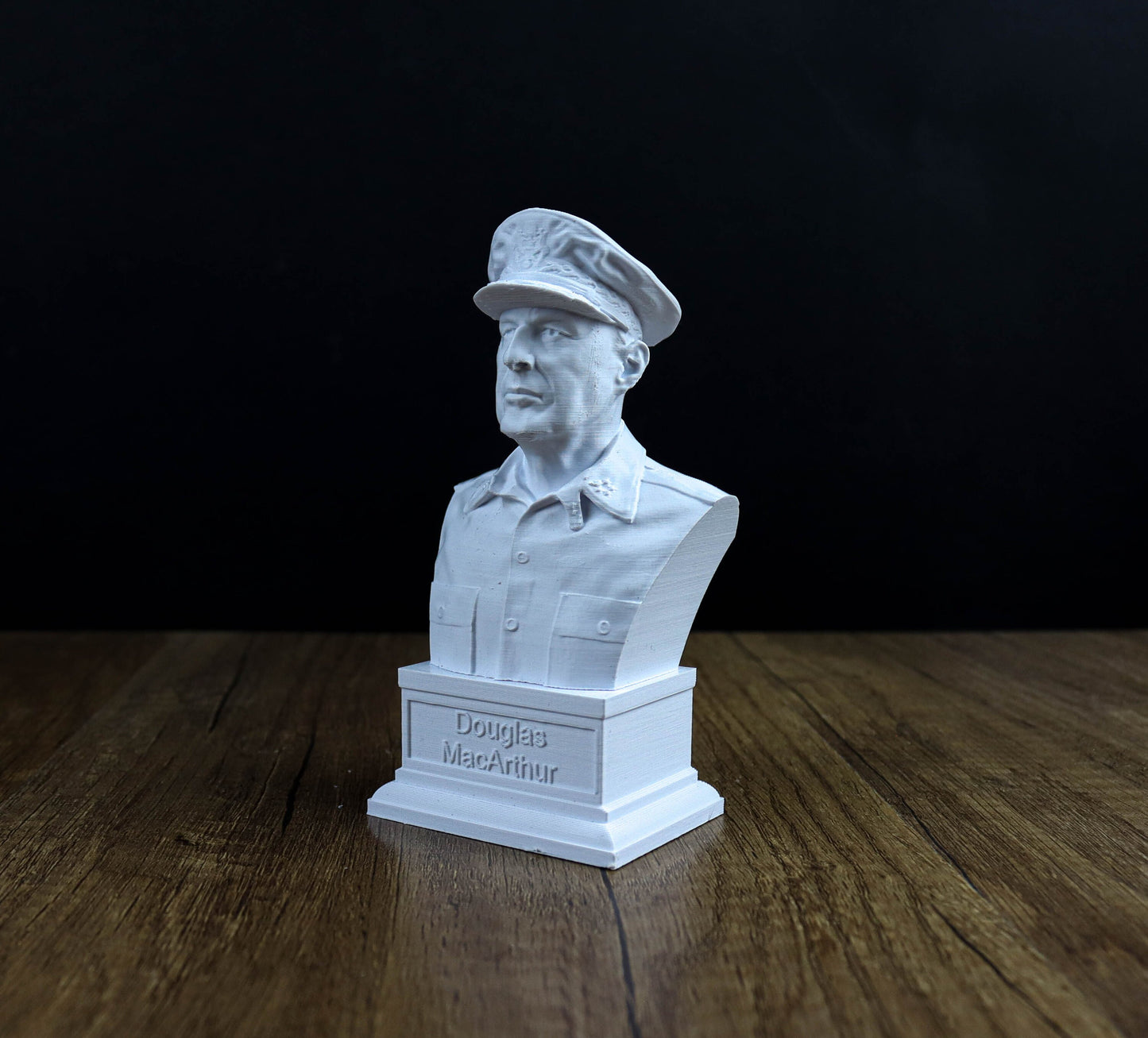 Douglas MacArthur Bust, World War II Military Sculpture, American Military Hero Decor
