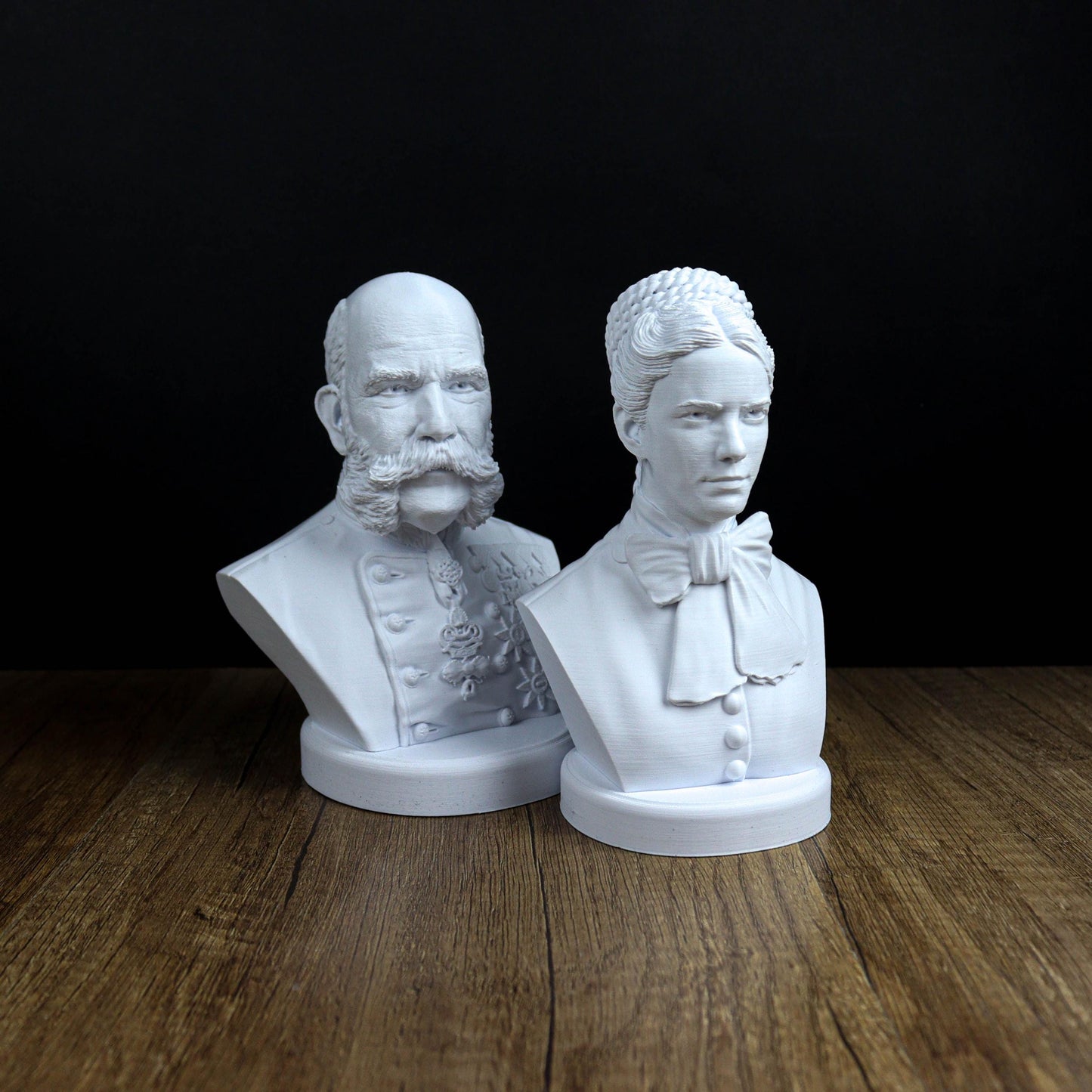 Empress Elisabeth Sisi of Austria and Franz Joseph I Statues