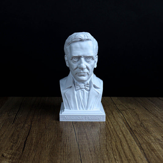 Sir Alexander Fleming Bust, Scottish Physician and Microbiologist Statue,  Penicillin Pioneer Sculpture