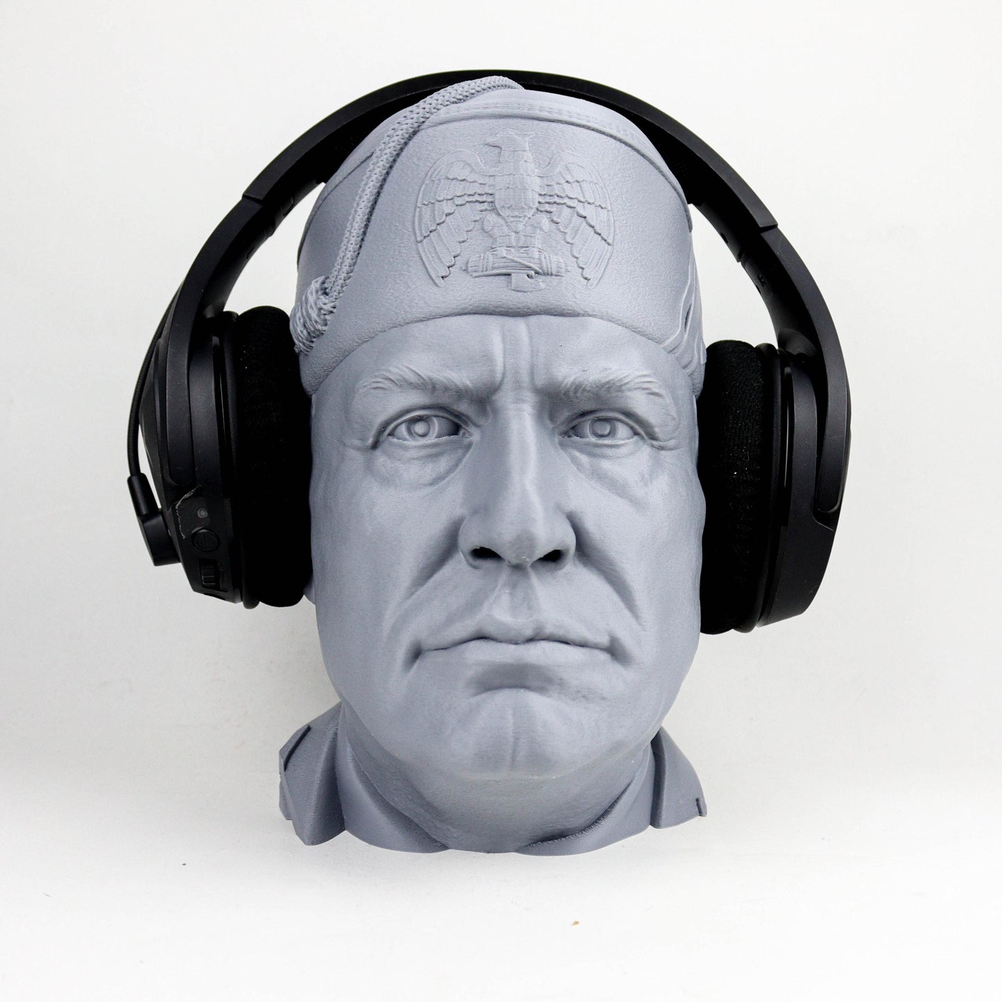 Benito Mussolini Bust, Il Duce Statue, Former Prime Minister of Italy Headphone Decor