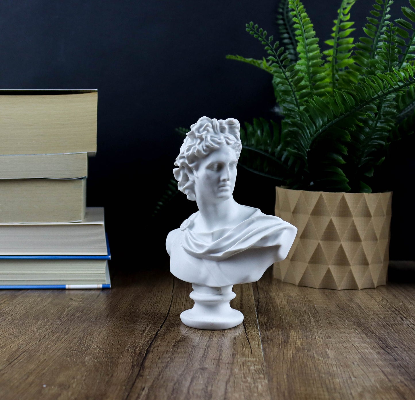 Apollo Bust Sculpture, 15cm (5.9") Greek God Figurine, Greek Mythology Gift