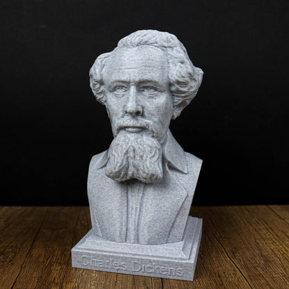 Charles Dickens Bust, English Writer and Social Critic Statue