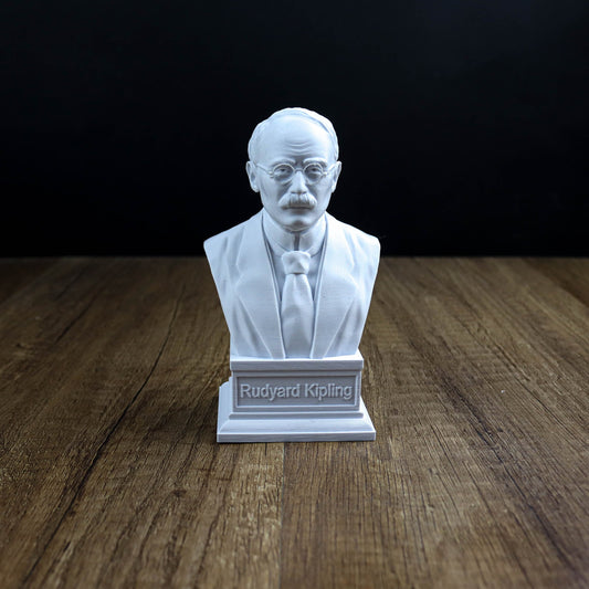 Rudyard Kipling Bust, British author Statue, Sculpture Decoration