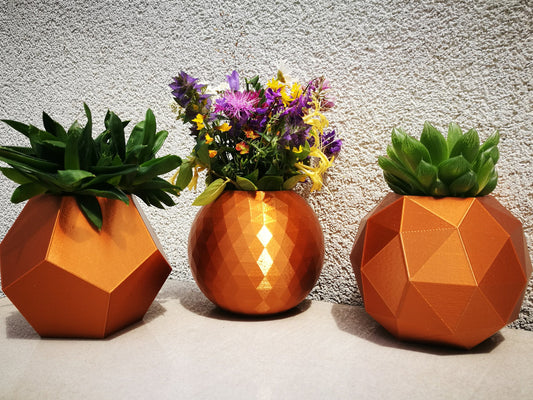 Set of 3 Modern Succulent Planter Vase, Pot, Elegant Planter , Living room  3D Planter