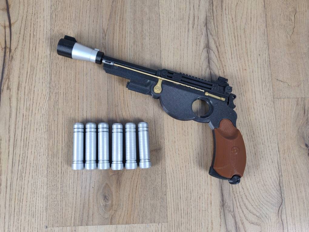 Mandalorian Blaster and Ammo 3d Printed Prop Replica for Cosplay