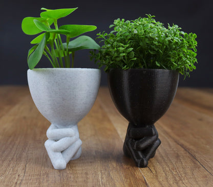 Little People Planter, Meditation/Yoga Gift Idea, Biodegradable Plant Pots