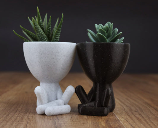 Little People Planter, Meditation/Yoga Gift Idea, Biodegradable Plant Pots