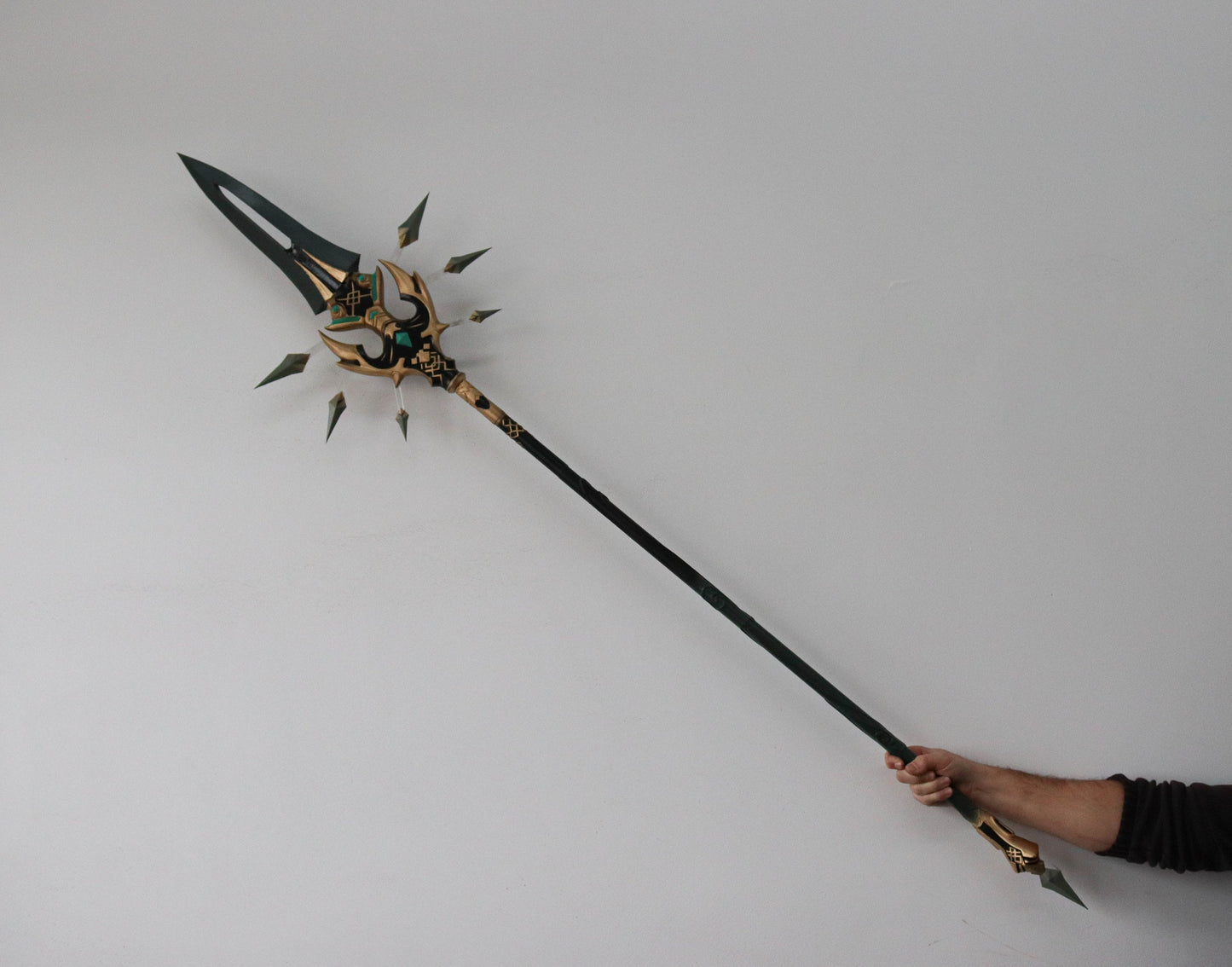 Genshin Impact, DIY KIT (unpainted) Primordial Jade Spear, Xiao Lance Full Scale Prop for Cosplay/Display