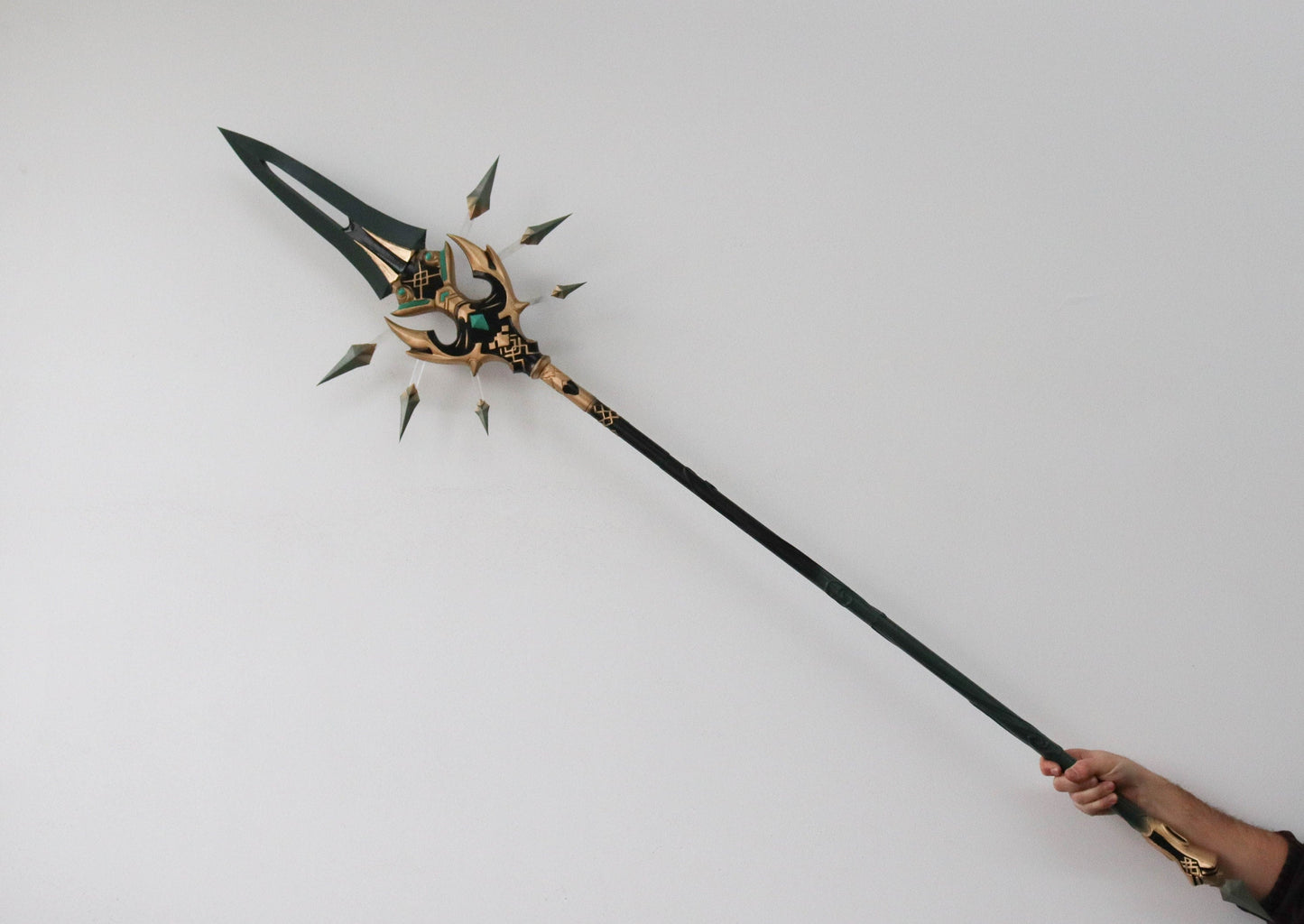 Genshin Impact, DIY KIT (unpainted) Primordial Jade Spear, Xiao Lance Full Scale Prop for Cosplay/Display