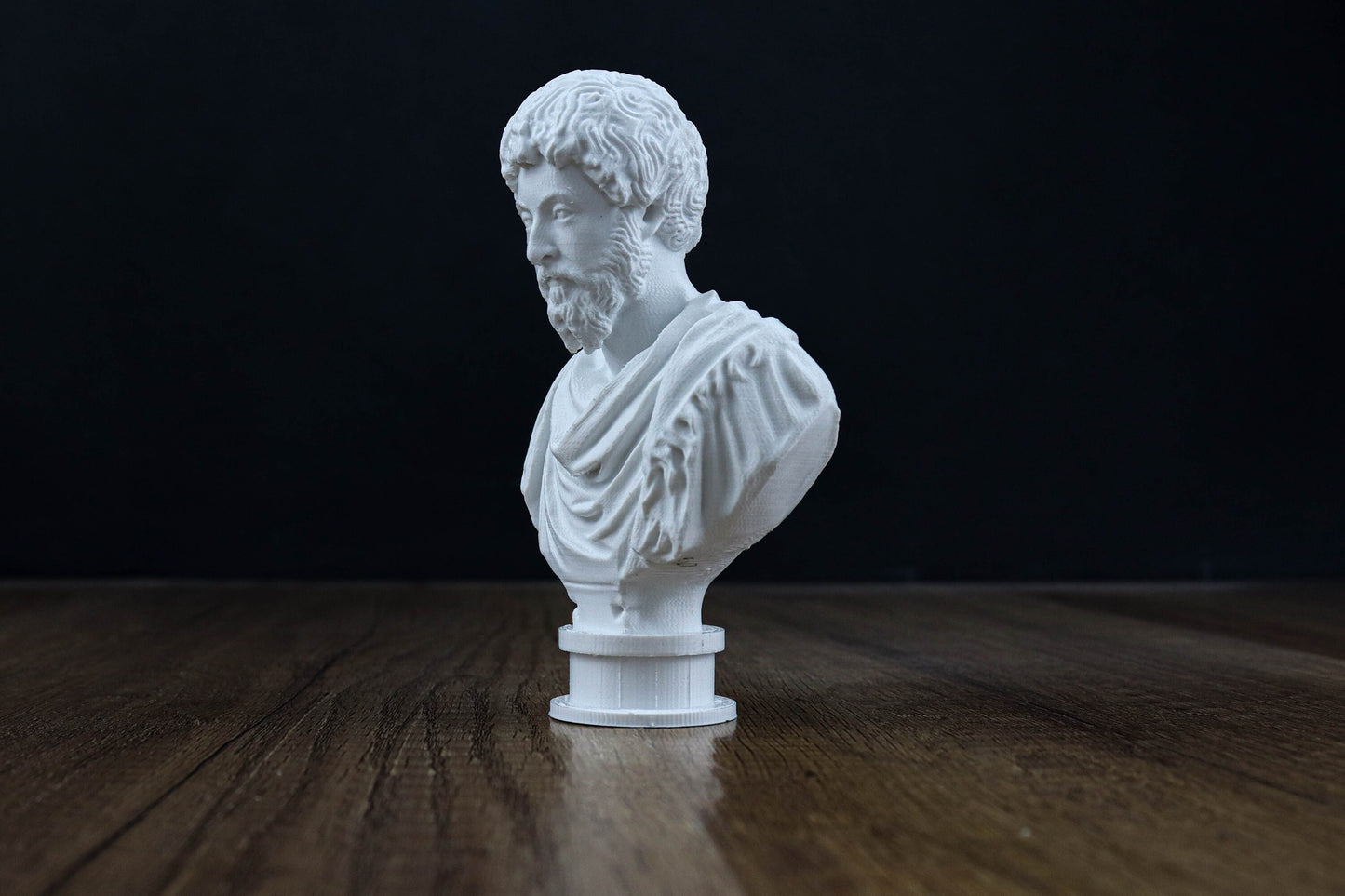 Marcus Aurelius Bust Sculpture, Roman Statuette Decor