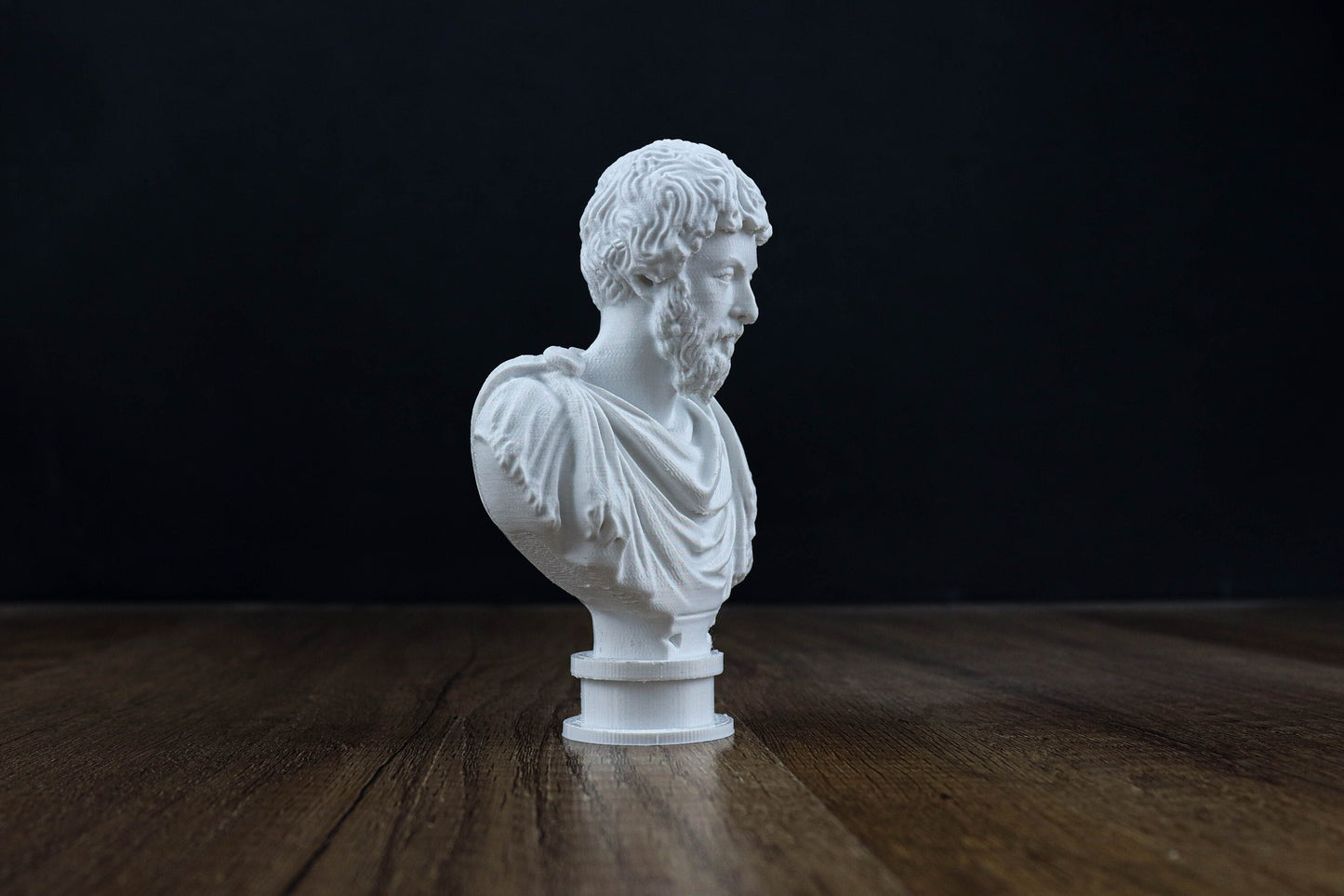 Marcus Aurelius Bust Sculpture, Roman Statuette Decor