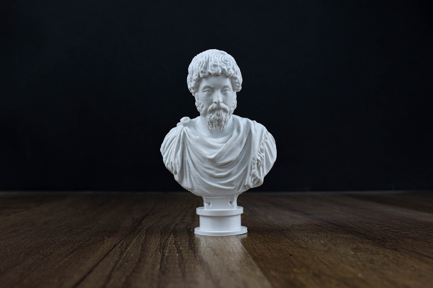 Marcus Aurelius Bust Sculpture, Roman Statuette Decor