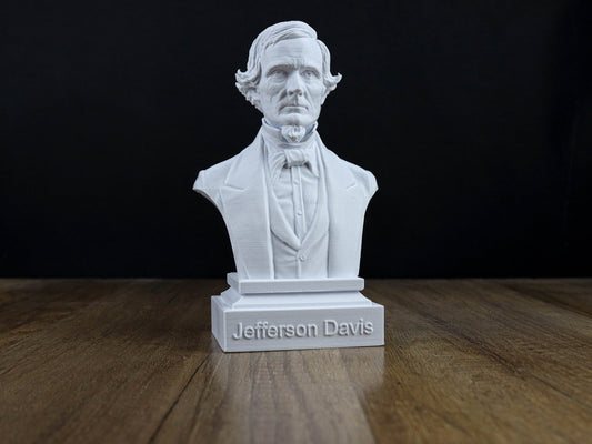 Jefferson Davis Bust, Former President of the Confederate States of America Sculpture